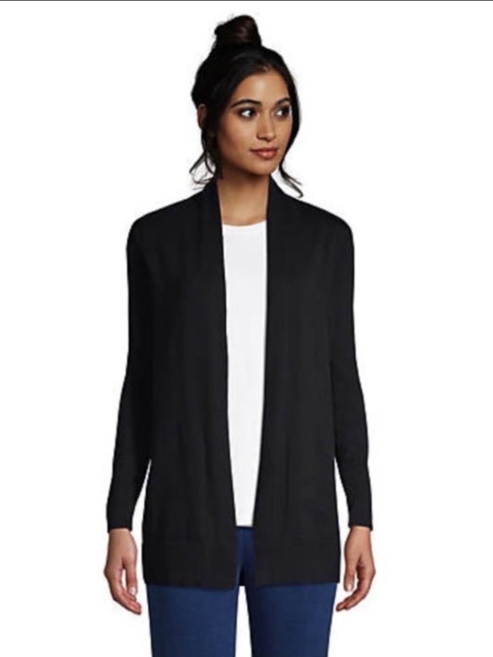 Lands' End Navy Open-Front Women's Cardigan